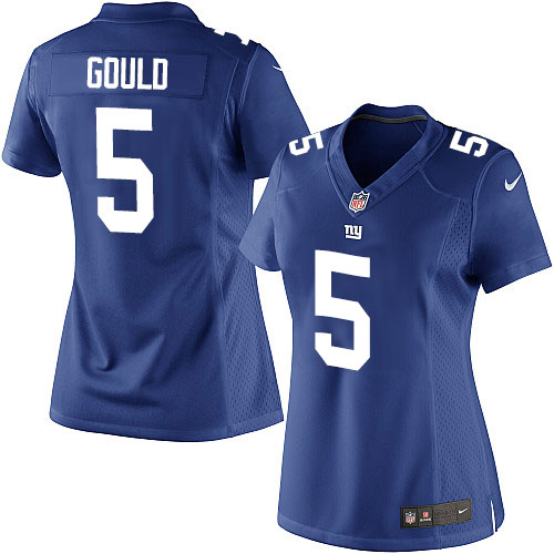 Women's Elite Robbie Gould Nike Jersey Royal Blue Home - #5 NFL New York Giants